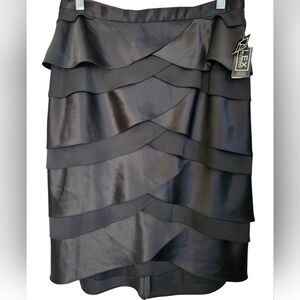 Alex Evenings Black Tiered Mini Dress